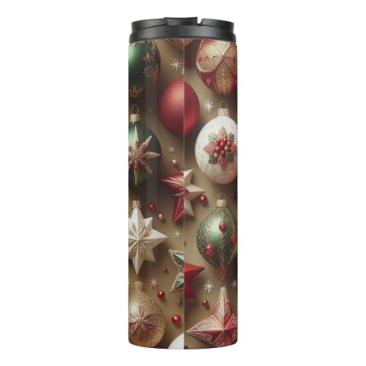 Elegant Ornaments Christmas Tumbler for Families Thermosbecher (Rückseite)