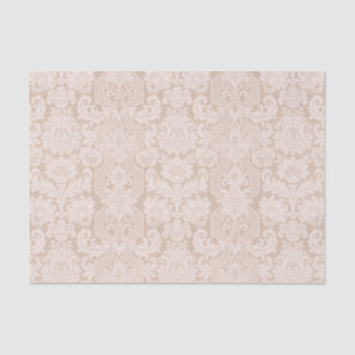 Elegant Ornate Cream Victorian Damask Seidenpapier