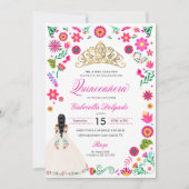 Elegant Otomi Stickerei Quinceañera Einladung (Vorderseite)