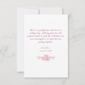 Elegant oval photo thank you  dankeskarte (Rückseite)