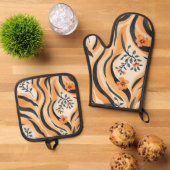 Elegant Oven Mitt & Pot Holder Set (Oben Unten)