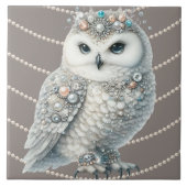 Elegant Owl Fliese (Vorderseite)