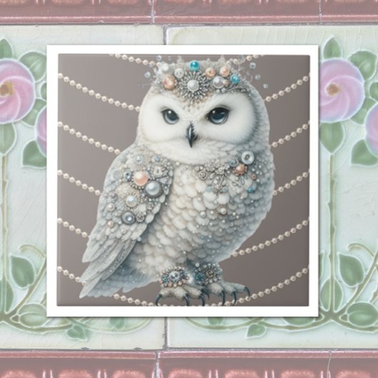 Elegant Owl Fliese