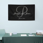 Elegant P Monogram Wedding Banner (Messeveranstaltung)