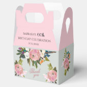 *Elegant Painted Pink Floral 60th birthday favors Geschenkschachtel (Geöffnet)