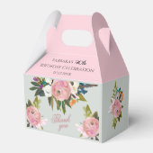 Elegant Painted Pink Floral 90th birthday favors Geschenkschachtel (Vorderseite)