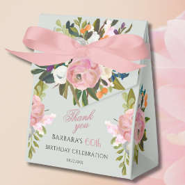 Elegant Painted Pink Floral birthday favors  Geschenkschachtel