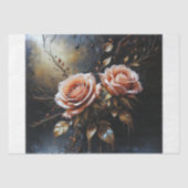 Elegant Pair of Roses Decoupage Seidenpapier (Vorderseite)