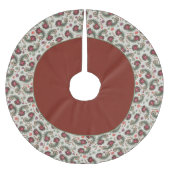 Elegant Paisley Christmas Tree Skirt Polyester Weihnachtsbaumdecke (Vorderseite)