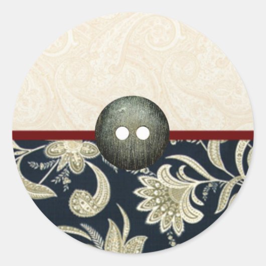 Elegant Paisley Tapestry Business Stickers (Vorderseite)