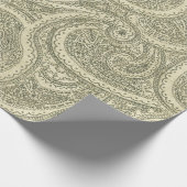 Elegant Paisley Verziert faszinierend schwarz-weiß Geschenkpapier (Ecke)