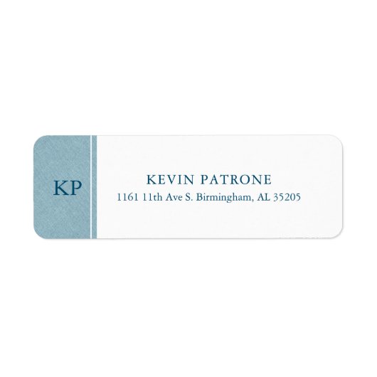 Elegant Pale Blue | Blauer Minimaltext (Vorne)