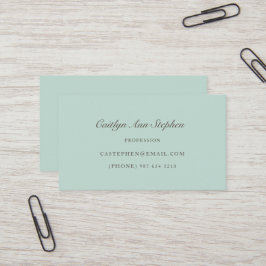 Elegant Pale Blue Business Card Visitenkarte