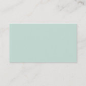 Elegant Pale Blue Business Card Visitenkarte (Rückseite)