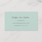 Elegant Pale Blue Business Card Visitenkarte (Vorderseite)