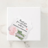Elegant Pale Blush Pink Rose Hochzeit Vielen Dank Geschenkanhänger (Beispiel)