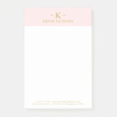 Elegant Pale | Gold-Minimalistischer Text Post-it Klebezettel (Vorderseite)