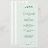 Elegant Pale Green Menu Template Menükarte (Vorne/Hinten)