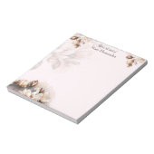 Elegant Pale Pink Floral Custom Notizblock (Rotiert)