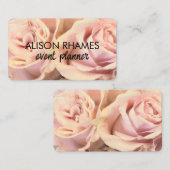 elegant pale pink rose petals custom  visitenkarte (Vorne/Hinten)