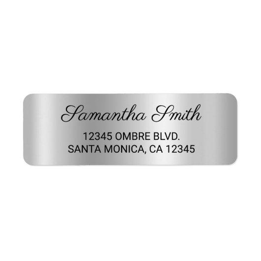 Elegant Pale Silver Gray Ombre Foil (Vorne)