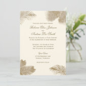 Elegant Palm Einladung (Stehend Vorderseite)