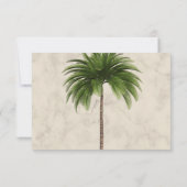 Elegant Palm Tree Chic Wedding RSVP Karte (Rückseite)