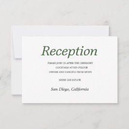 Elegant Palm Tree Chic Wedding RSVP Karte