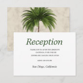 Elegant Palm Tree Chic Wedding RSVP Karte (Vorne/Hinten)
