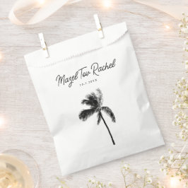 Elegant Palm Tree Mazel Tov Bat Mitzvah Favor Bags Geschenktütchen