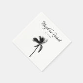 Elegant Palm Tree Mazel Tov Bat Mitzvah Napkins Serviette (Ecke)