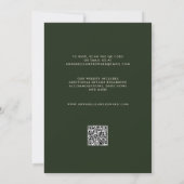 Elegant Palm Tree Wedding Invitation with QR Code Einladung (Rückseite)