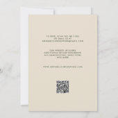Elegant Palm Tree Wedding Invitation with QR Code Einladung (Rückseite)