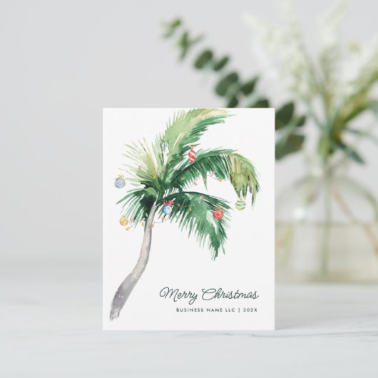 Elegant Palm Tree Weihnachten (Stehend Vorderseite)