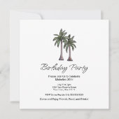 Elegant Palm Trees Tropical 30th Birthday Party Einladung (Vorderseite)