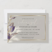 Elegant Pampas Grass Amethyst Anthurium Einladung (Vorderseite)