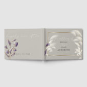 Elegant Pampas Grass Amethyst Anthurium Gästebuch (Voll)