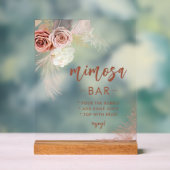 Elegant Pampas Grass Bachelorette Mimosa Bar Acrylschild (Neutral)