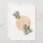 Elegant Pampas Grass Boho Bridal Dusche Einladung (Rückseite)