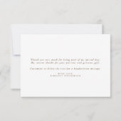 Elegant Pampas Grass White Floral Vielen Dank Dankeskarte (Rückseite)