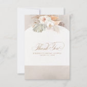 Elegant Pampas Grass White Floral Vielen Dank Dankeskarte (Vorderseite)