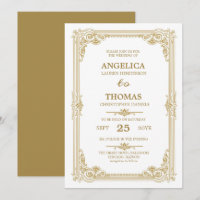 Elegant Papaya Whip Vintag Frame Wedding