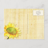 Elegant Papyrus Sunflower Wedding RSVP Einladungspostkarte (Rückseite)