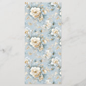 Elegant Paris Eiffel Tower Powder Blue Wedding Menükarte (Rückseite)