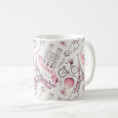 Elegant Paris France Fashion Sketch Kaffeetasse (VorderseiteRechts)