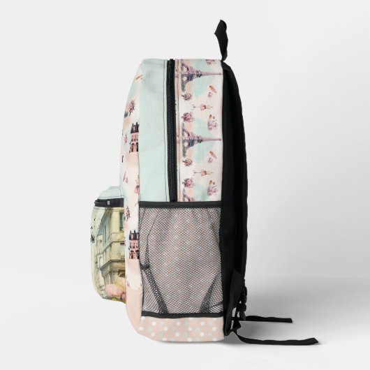 Elegant Paris Frankreich Eiffel Tower Französische Bedruckter Rucksack (Rechts)