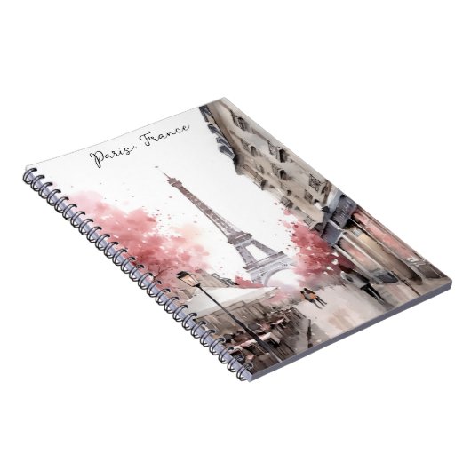 Elegant Paris Frankreich Eiffel Tower Painting Notizblock (Rechte Seite)