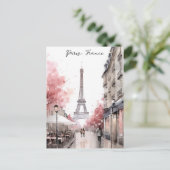 Elegant Paris Frankreich Eiffel Tower Painting Postkarte (Stehend Vorderseite)