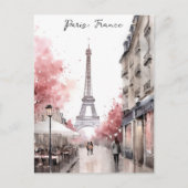 Elegant Paris Frankreich Eiffel Tower Painting Postkarte (Vorderseite)