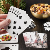 Elegant Paris Frankreich Eiffel Tower Painting Spielkarten (In Situ)